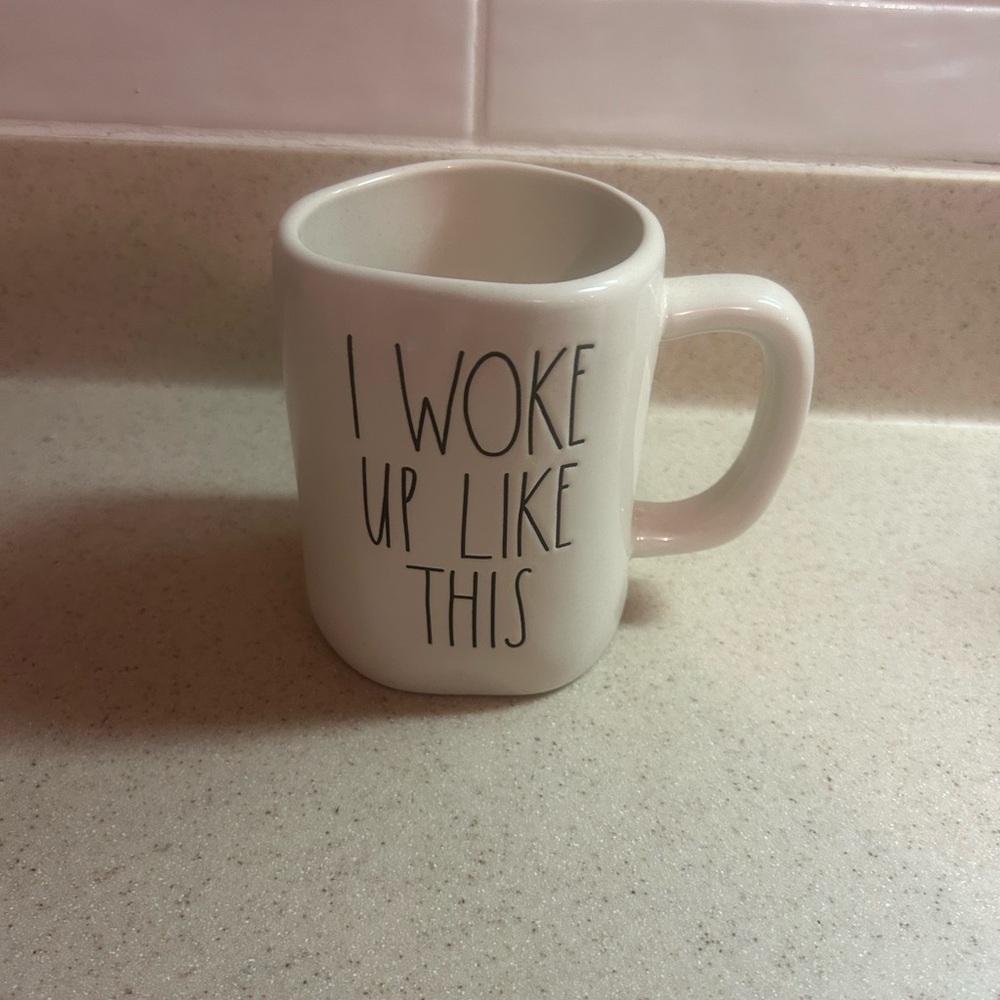 Rae Dunn Cream Mug with Fun Text